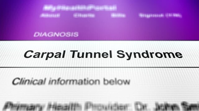 Generic Health Portal with Arm Health Problem Diagnosis - Carpal tunnel syndrome
