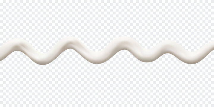 Cream or toothpaste wavy line