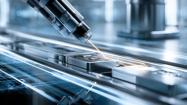 Industrial laser processing of precision microchips on automated assembly line
