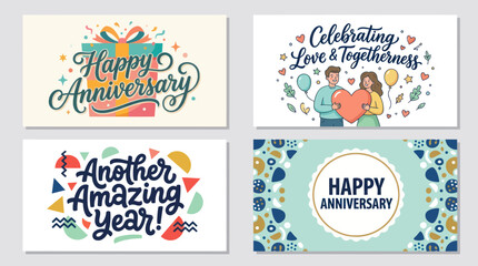 Happy anniversary celebration greetings © Farelious
