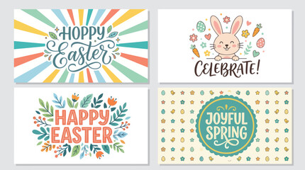 Happy easter and spring celebration greetings © Farelious