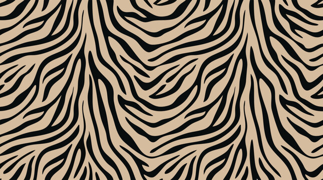 Close-up view of a Zebra's fur pattern in natural Environment
