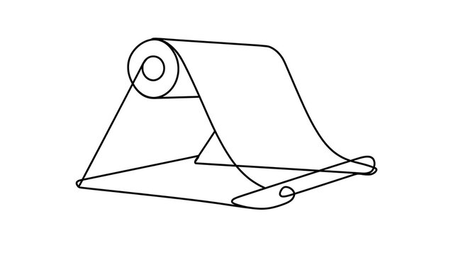 Scroll with white background illustration.