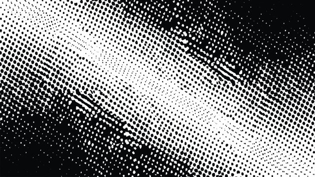 abstract halftone dot gradient background with diagonal transition from dark corners to bright center for modern design