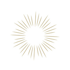 Obraz premium golden sunburst lineart rays radial exploxion comic book decorative