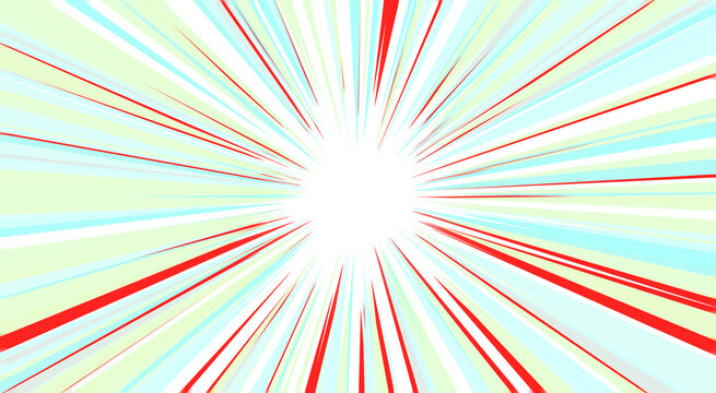 Radial speed lines illustration with black red and white streaks on transparent background speedlines dynamic motion energy burst impact acceleration