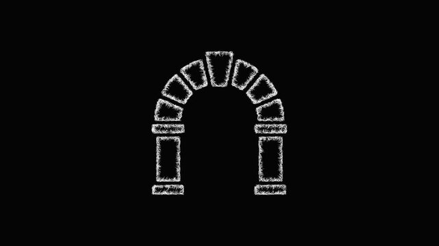 Sketch arch icon animation - smooth progressive reveal