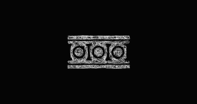 Sketch frieze icon animation - smooth progressive reveal