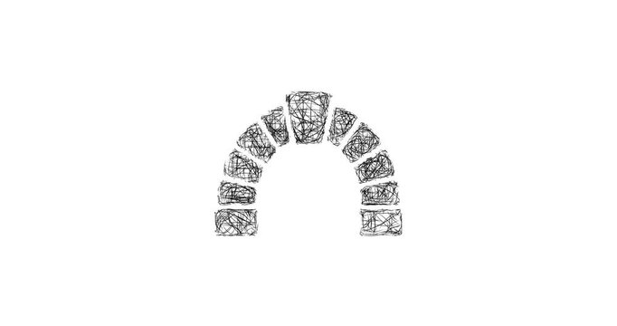 Sketch keystone icon animation - smooth progressive reveal