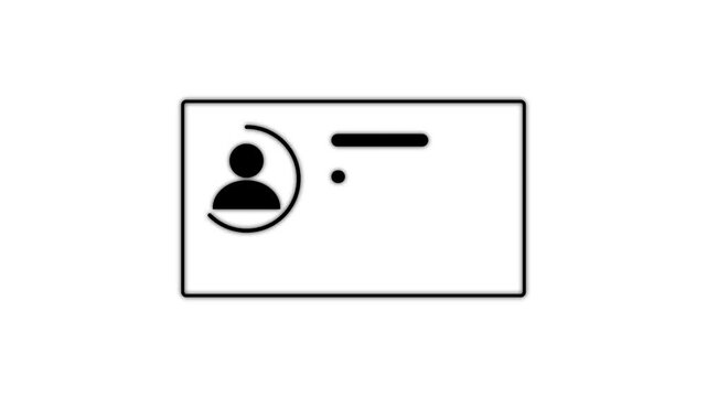 Silhouette and Check mark Approval Symbols. kyc concept.. parsons verify icon animation, profile verify account icon. User profile with check mark.