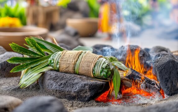 Traditional Underground Fire Pit Cooking with Imu Concept Using Local Ingredients