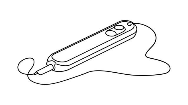 Wireless controller on white background.