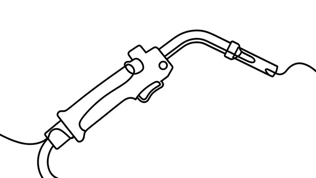 Welding torch isolated on white background.