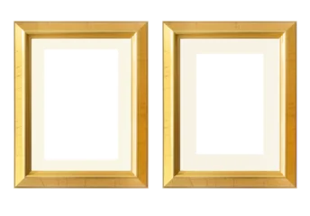 gold wooden frames with matting © janvier
