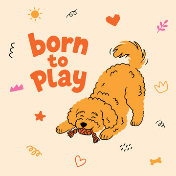 Cute colorful dog breed illustrations with playful quotes and modern flat style. Perfect for greeting cards, nursery decor, stickers, apparel, posters, planners, gifts, and pet lover designs.
