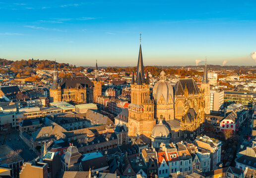 Aachen Aken Aix-La-Chapelle Cityscape NRW Gemany