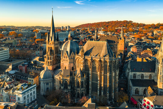 Aachen Aken Aix-La-Chapelle Cityscape NRW Gemany