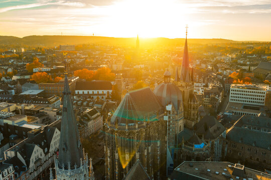 Aachen Aken Aix-La-Chapelle Cityscape NRW Gemany