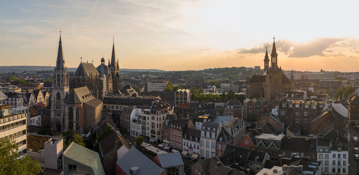 Aachen Aken Aix-La-Chapelle Cityscape NRW Gemany
