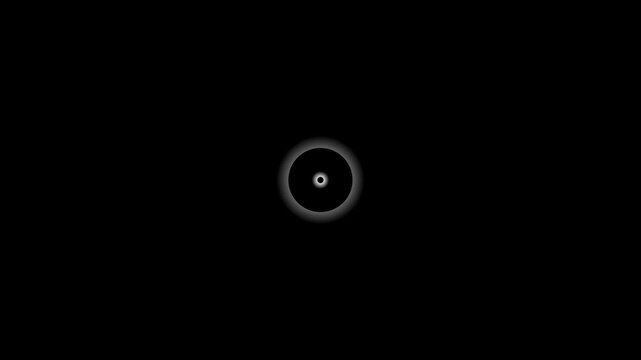 Animation of a touch gesture by a circle and expanding wave icon. 