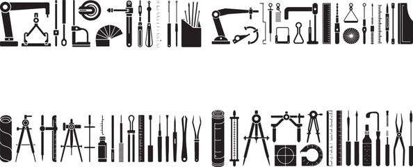 Obraz premium collection of various tools and equipment for engineering and construction work