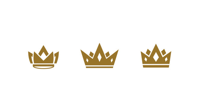 Three Golden Crowns Symbolizing Royalty and Authority.
