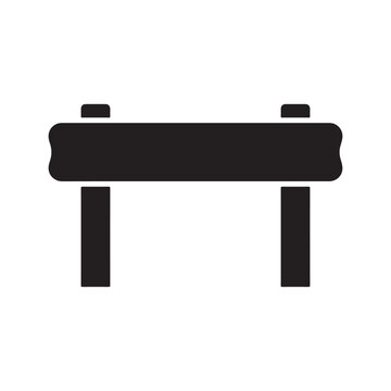 Horizontal wooden road barrier or safety gate for closing access to restricted construction zone areas.