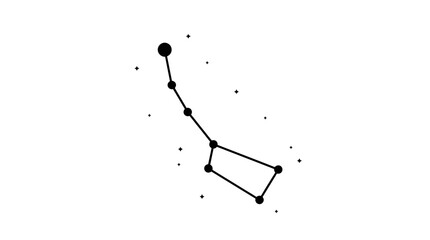Minimalist star constellation vector illustration on white background © Mafaat