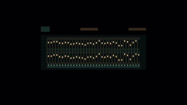 Digital Audio Equalizer Interface Displaying Real-time Sound Frequency Spectrum Analysis.