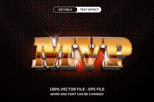 Mvp Gold Luxury Sports Editable Text Effect