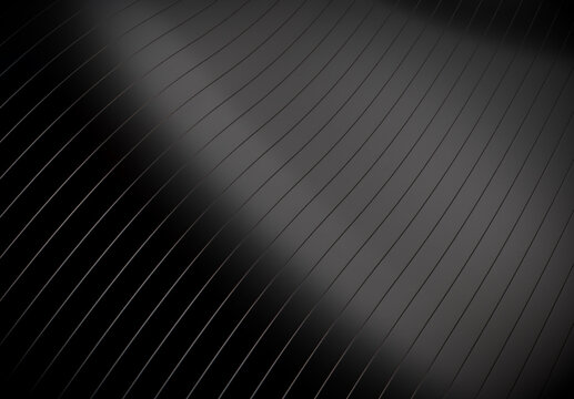 Abstract Black Metallic Curved Wave Lines Background