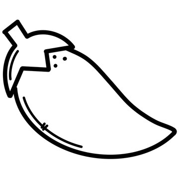 Chilli line drawing