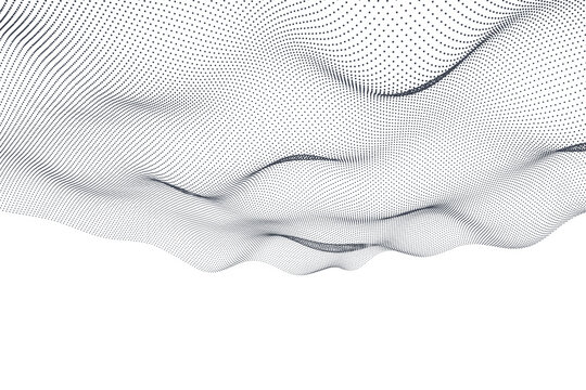 Topographic Map Contour Lines Illustrating Terrain Elevation in Black and White