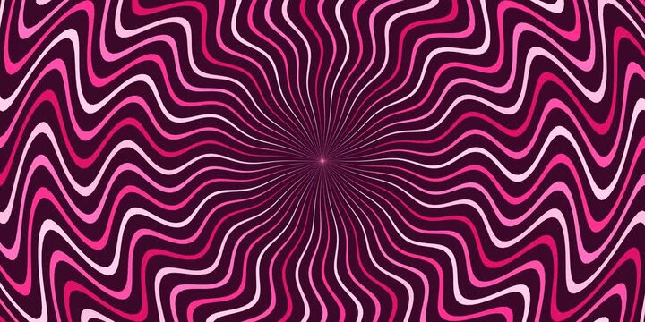 Wavy lines pulse outward from a central point