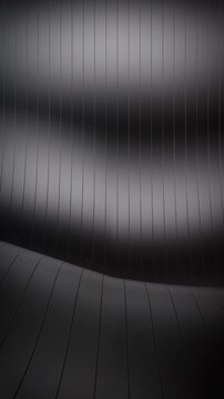 Abstract Black Metallic Curved Wave Lines Motion Background