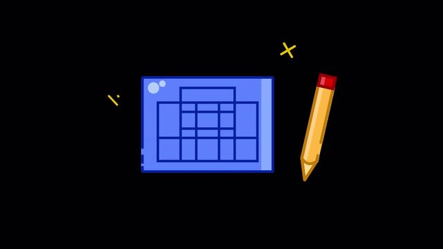 Engineering Icon Technical Blueprint Drafting Design Concept Professional Industrial Motion Graphic Animation