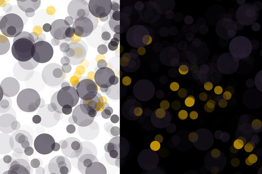 Golden bokeh pattern on split canvas representing elegant party celebration