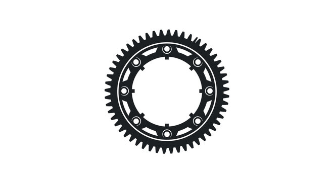 Detailed mechanical gear wheel with many teeth.