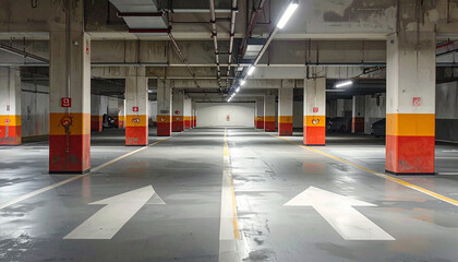 Naklejka premium Underground Parking Garage