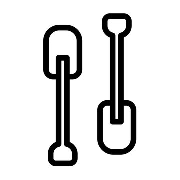 oars line icon