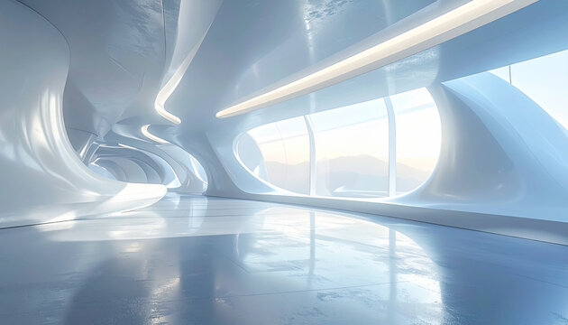 White Futuristic Hallway