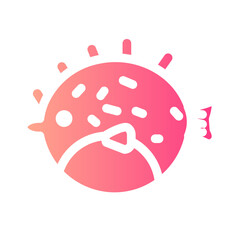 puffer fish gradient icon © Slamet