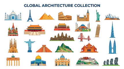 Global Architecture Collection: Famous Landmarks, World Travel Destinations, Iconic Buildings © bibis