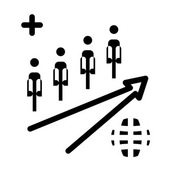 overpopulation glyph icon