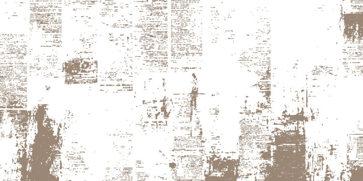 Grunge degraded newspaper texture faded illegible text pattern distressed typography vintage background vector graphic illustration.