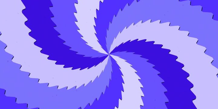 Spinning purple and white zigzag pattern rotates