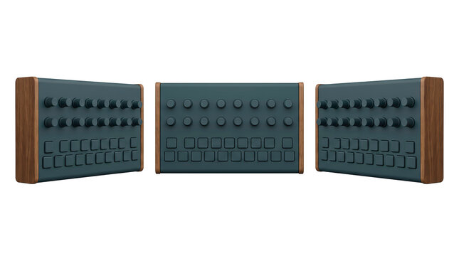Mechanical gaming keyboard deck custom shown from three different angles.