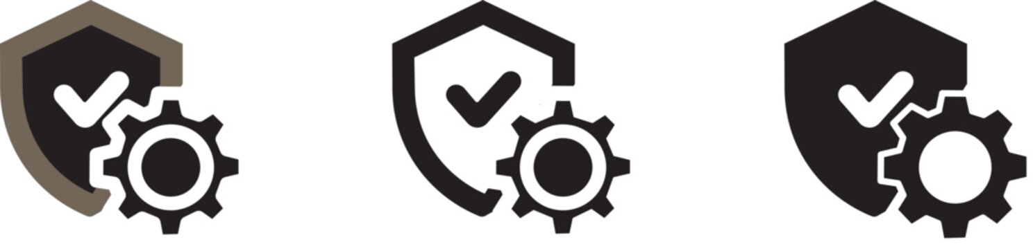 Reliability icon set multiple style vector
