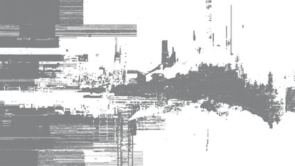 Fototapeta premium abstract grey grunge brush stroke texture on white distressed background with weathered horizontal paint streaks