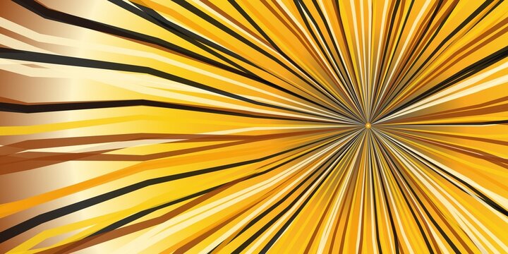 Dynamic burst background with sharp yellow rays from central focal pt.